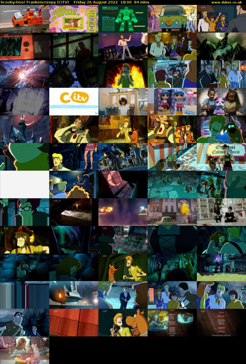 Scooby-Doo! Frankencreepy (CITV) Friday 26 August 2022 18:00 - 19:24