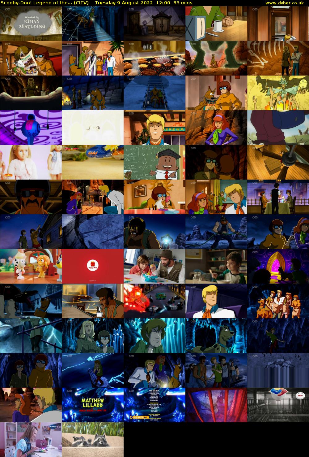 Scooby-Doo! Legend of the... (CITV) Tuesday 9 August 2022 12:00 - 13:25