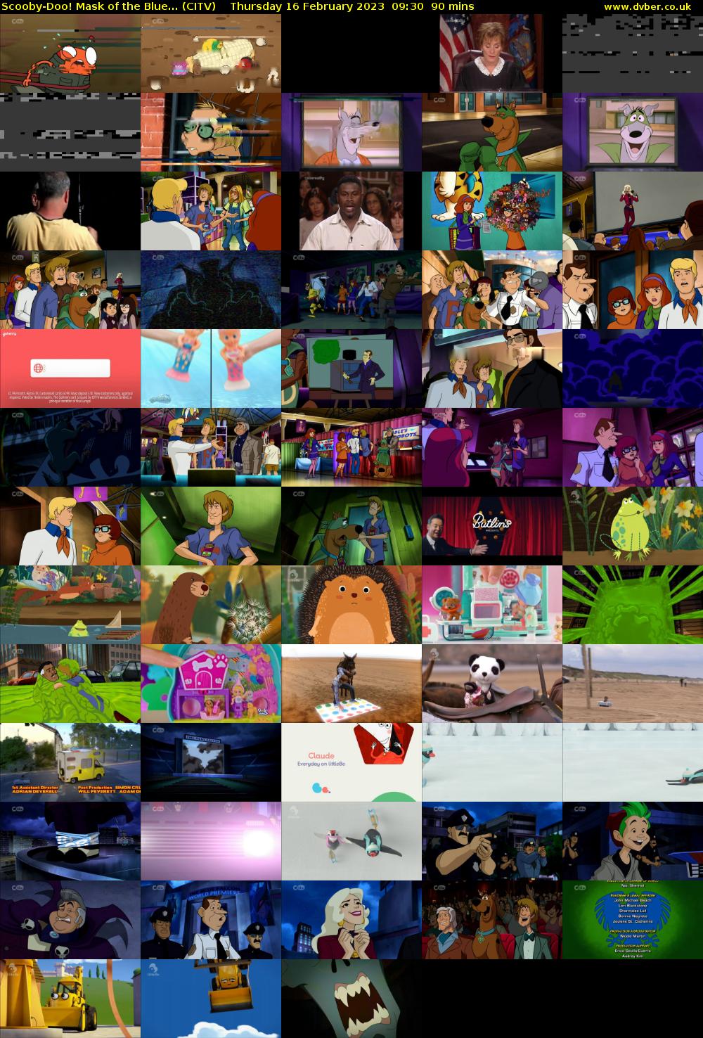 Scooby-Doo! Mask of the Blue... (CITV) Thursday 16 February 2023 09:30 - 11:00