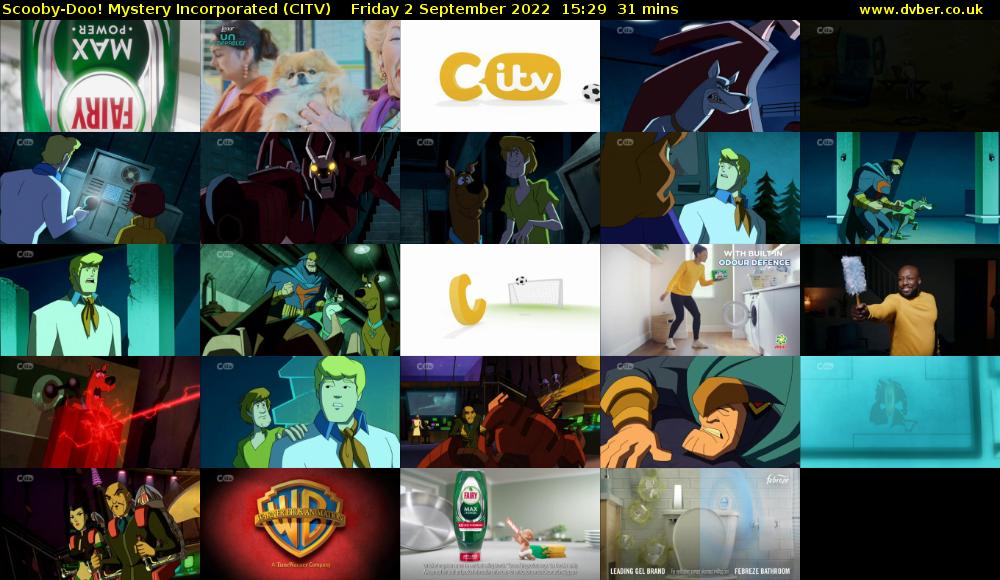 Scooby-Doo! Mystery Incorporated (CITV) Friday 2 September 2022 15:29 - 16:00