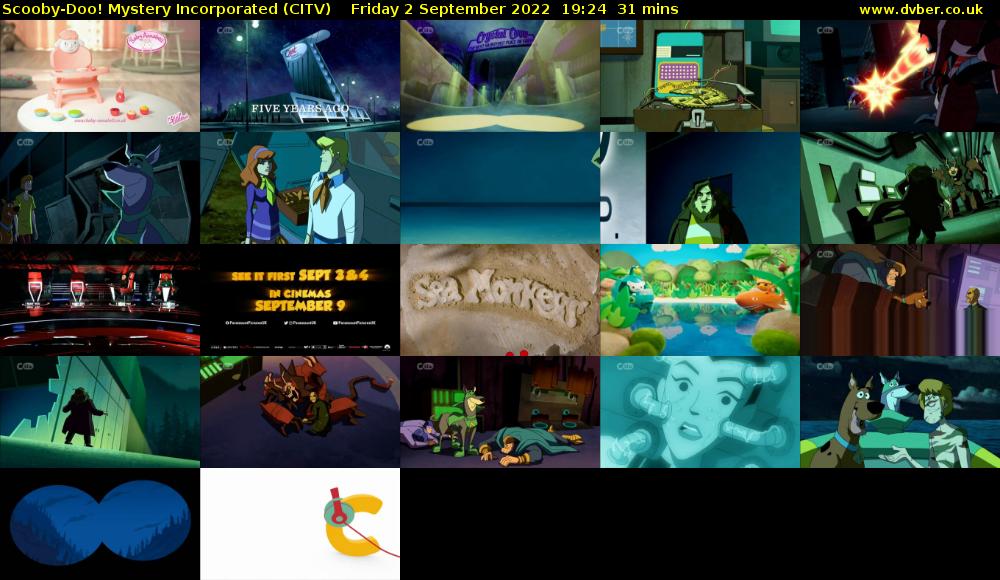 Scooby-Doo! Mystery Incorporated (CITV) Friday 2 September 2022 19:24 - 19:55