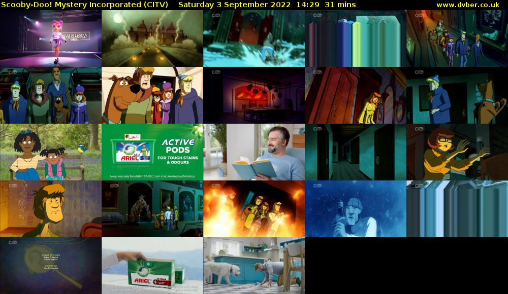 Scooby-Doo! Mystery Incorporated (CITV) Saturday 3 September 2022 14:29 - 15:00