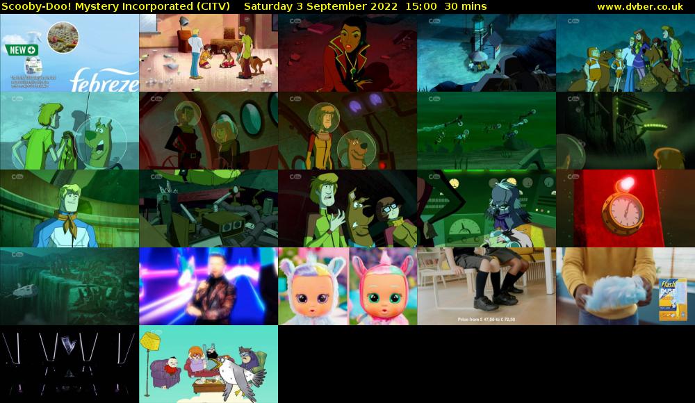 Scooby-Doo! Mystery Incorporated (CITV) Saturday 3 September 2022 15:00 - 15:30