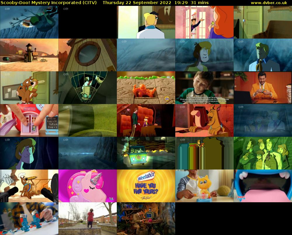 Scooby-Doo! Mystery Incorporated (CITV) Thursday 22 September 2022 19:29 - 20:00