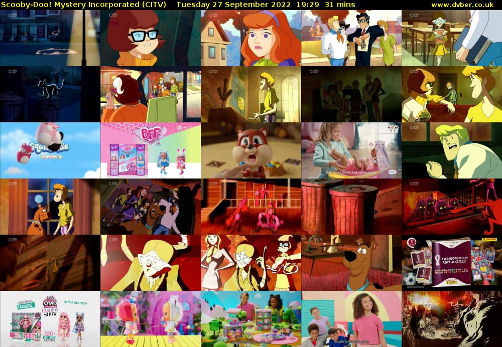 Scooby-Doo! Mystery Incorporated (CITV) Tuesday 27 September 2022 19:29 - 20:00