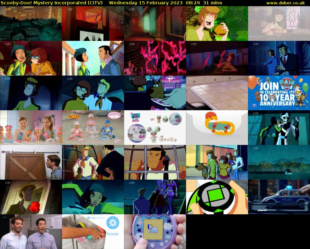 Scooby-Doo! Mystery Incorporated (CITV) Wednesday 15 February 2023 08:29 - 09:00