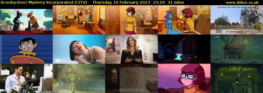 Scooby-Doo! Mystery Incorporated (CITV) Thursday 16 February 2023 15:29 - 16:00