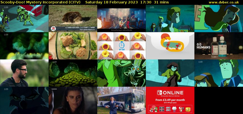 Scooby-Doo! Mystery Incorporated (CITV) Saturday 18 February 2023 17:30 - 18:01