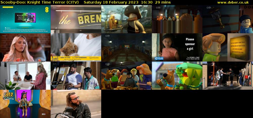 Scooby-Doo: Knight Time Terror (CITV) Saturday 18 February 2023 16:30 - 16:59