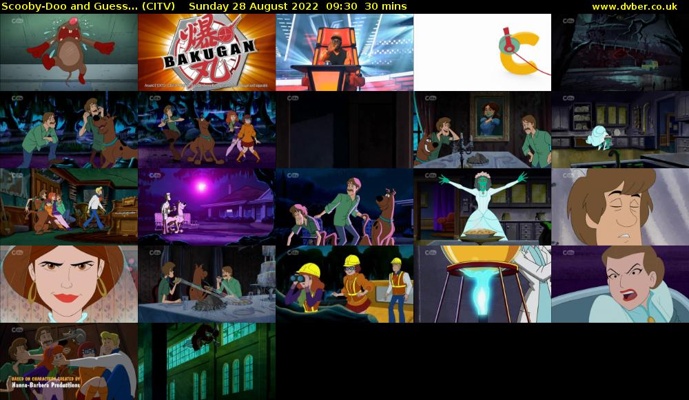 Scooby-Doo and Guess... (CITV) Sunday 28 August 2022 09:30 - 10:00