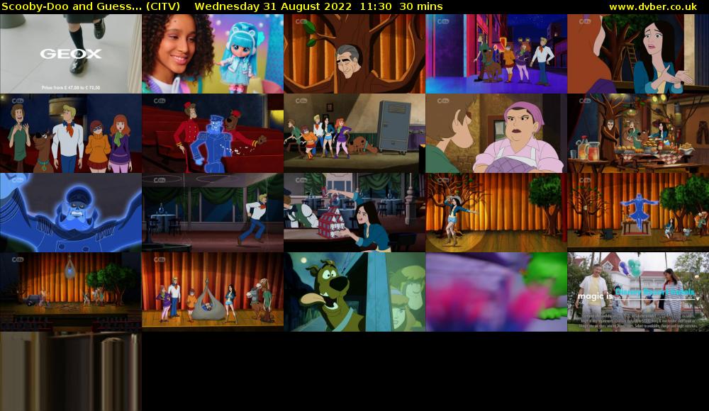 Scooby-Doo and Guess... (CITV) Wednesday 31 August 2022 11:30 - 12:00
