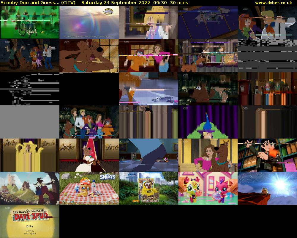 Scooby-Doo and Guess... (CITV) Saturday 24 September 2022 09:30 - 10:00