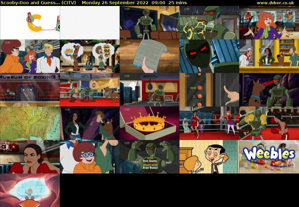 Scooby-Doo and Guess... (CITV) Monday 26 September 2022 09:00 - 09:25