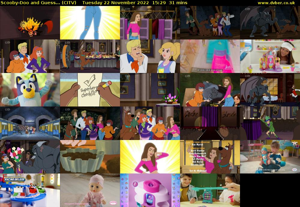 Scooby-Doo and Guess... (CITV) Tuesday 22 November 2022 15:29 - 16:00