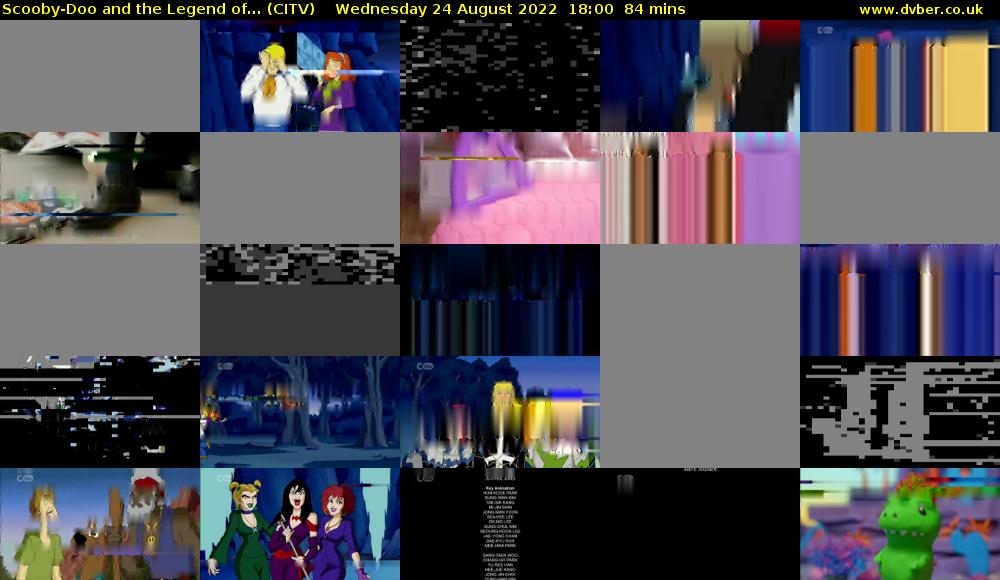 Scooby-Doo and the Legend of... (CITV) Wednesday 24 August 2022 18:00 - 19:24