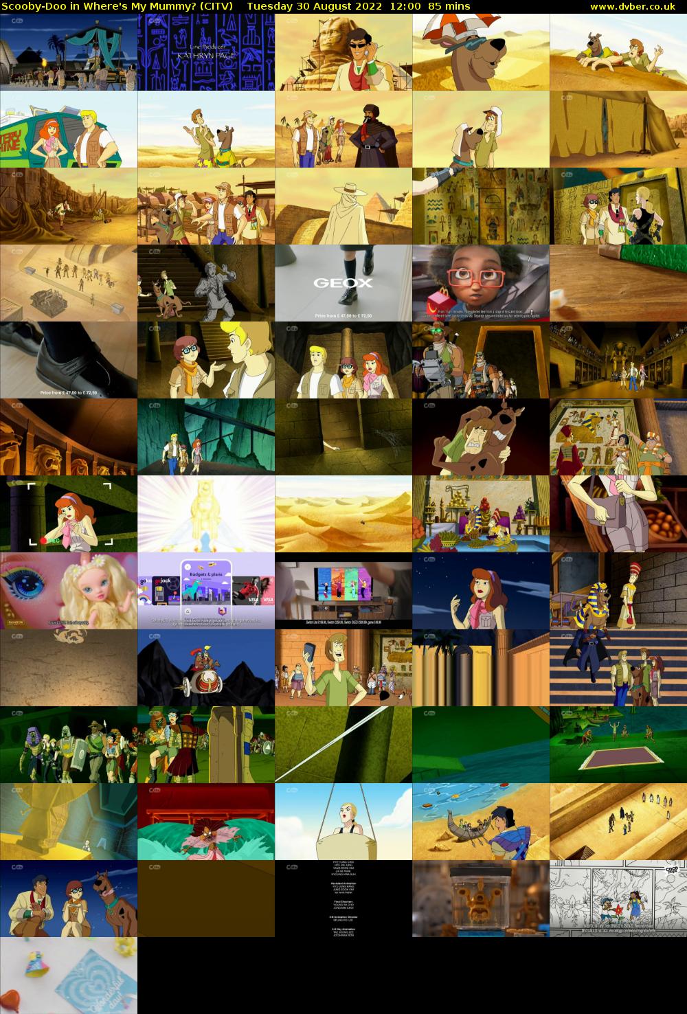 Scooby-Doo in Where's My Mummy? (CITV) Tuesday 30 August 2022 12:00 - 13:25