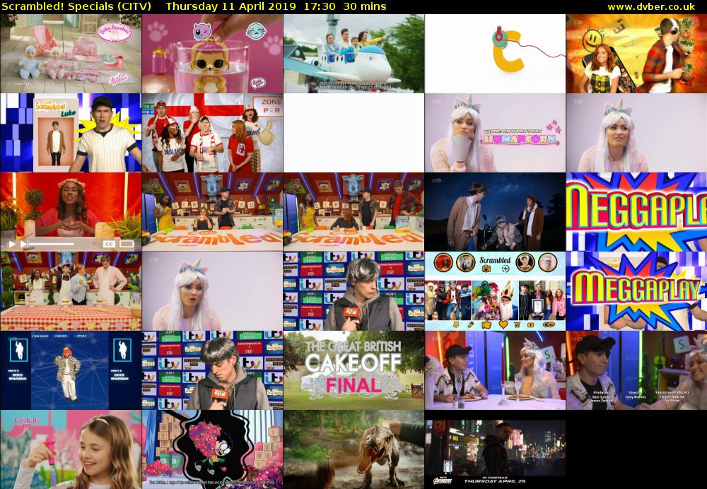 Scrambled! Specials (CITV) Thursday 11 April 2019 17:30 - 18:00