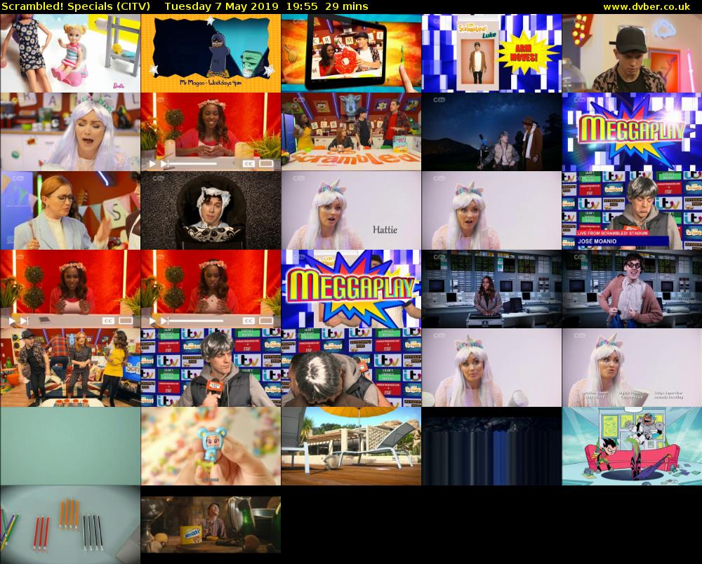 Scrambled! Specials (CITV) Tuesday 7 May 2019 19:55 - 20:24