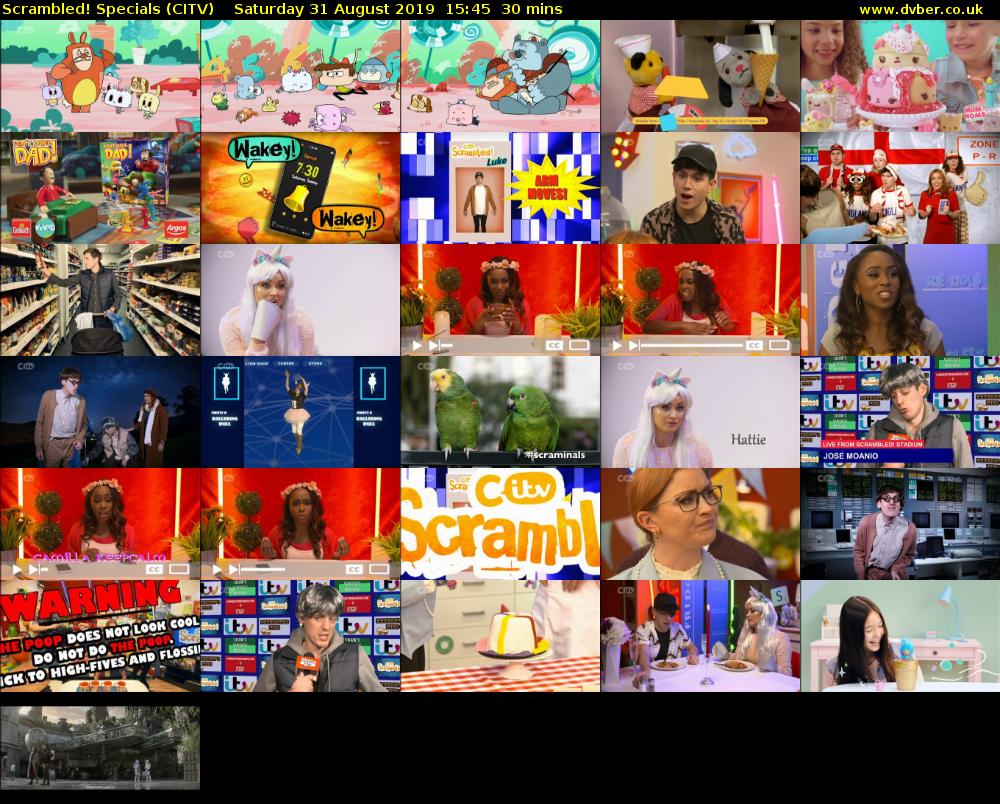Scrambled! Specials (CITV) Saturday 31 August 2019 15:45 - 16:15