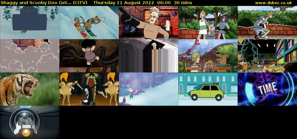 Shaggy and Scooby Doo Get... (CITV) Thursday 11 August 2022 06:00 - 06:30