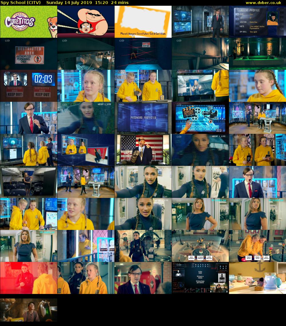Spy School (CITV) Sunday 14 July 2019 15:20 - 15:44
