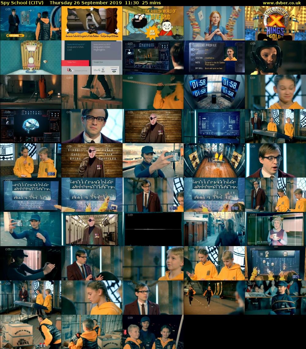 Spy School (CITV) Thursday 26 September 2019 11:30 - 11:55