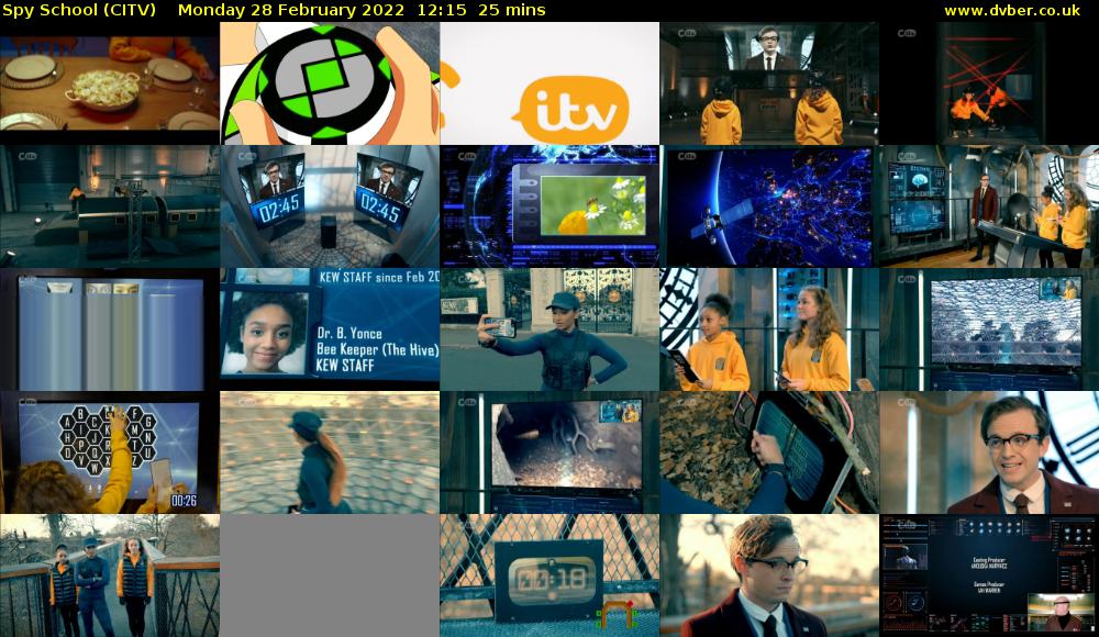 Spy School (CITV) Monday 28 February 2022 12:15 - 12:40