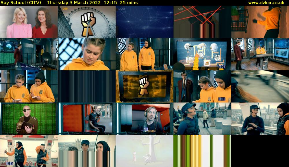 Spy School (CITV) Thursday 3 March 2022 12:15 - 12:40