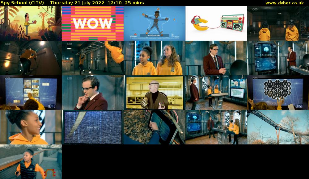 Spy School (CITV) Thursday 21 July 2022 12:10 - 12:35