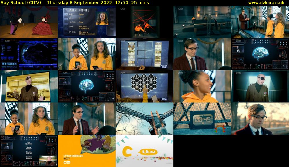 Spy School (CITV) Thursday 8 September 2022 12:50 - 13:15