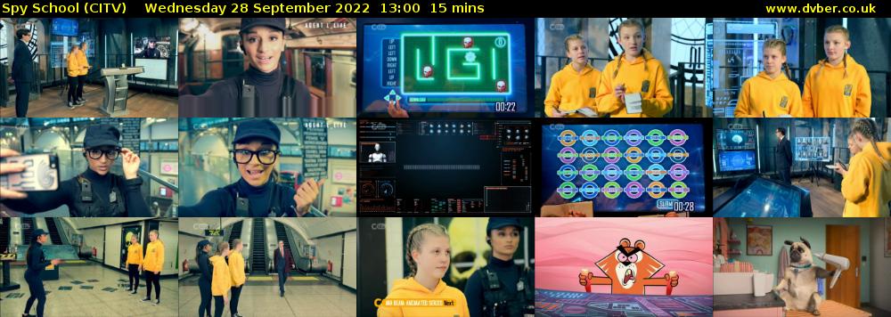 Spy School (CITV) Wednesday 28 September 2022 13:00 - 13:15