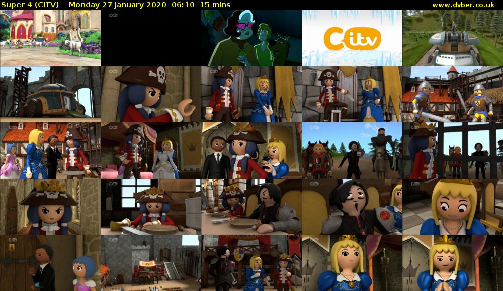Super 4 (CITV) Monday 27 January 2020 06:10 - 06:25