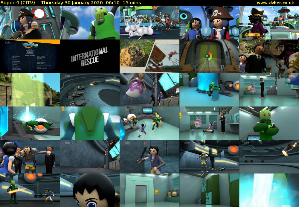 Super 4 (CITV) Thursday 30 January 2020 06:10 - 06:25