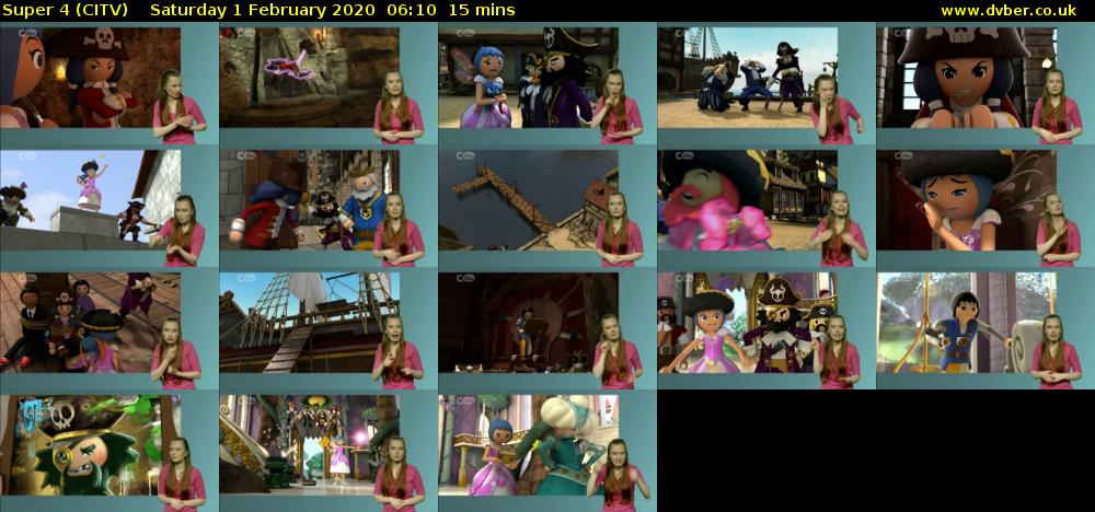 Super 4 (CITV) Saturday 1 February 2020 06:10 - 06:25