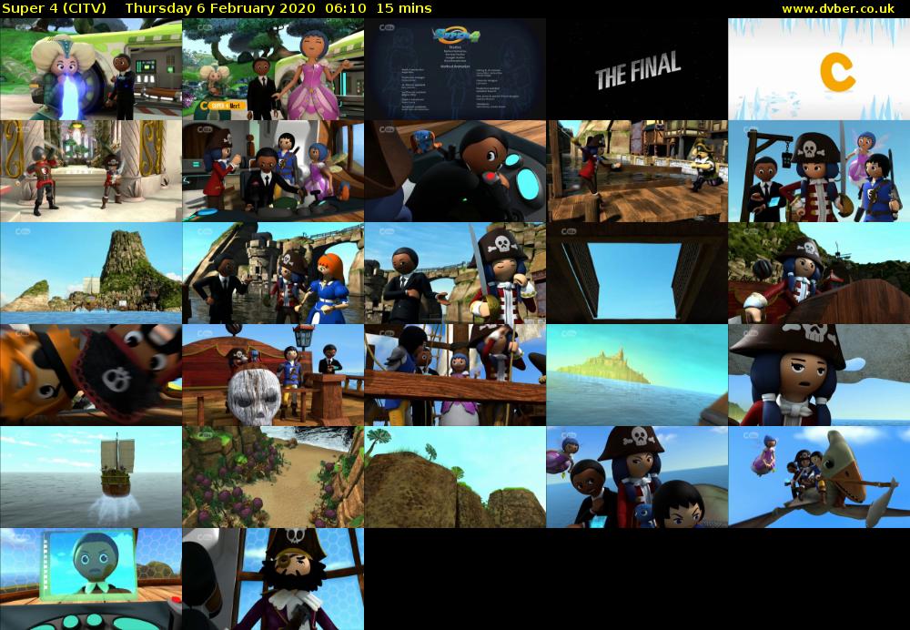 Super 4 (CITV) Thursday 6 February 2020 06:10 - 06:25
