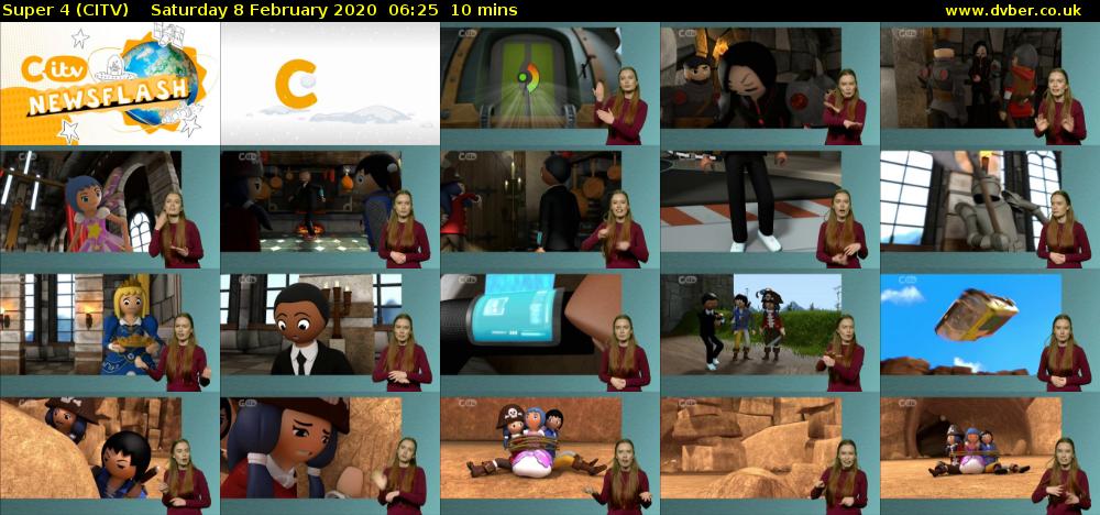 Super 4 (CITV) Saturday 8 February 2020 06:25 - 06:35