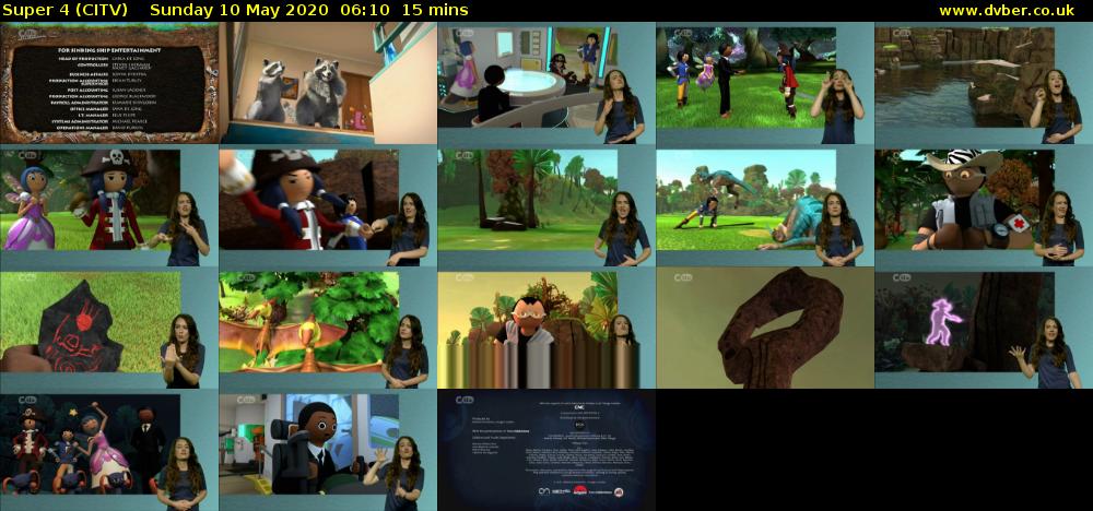 Super 4 (CITV) Sunday 10 May 2020 06:10 - 06:25