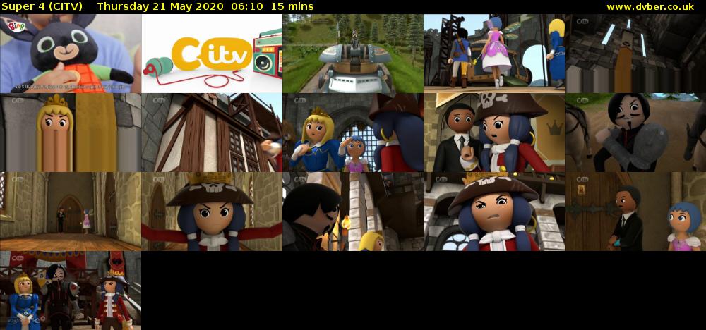 Super 4 (CITV) Thursday 21 May 2020 06:10 - 06:25