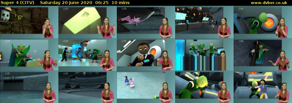 Super 4 (CITV) Saturday 20 June 2020 06:25 - 06:35