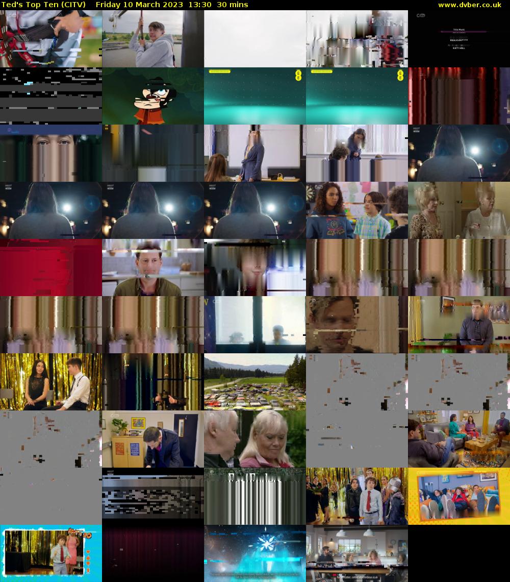 Ted's Top Ten (CITV) Friday 10 March 2023 13:30 - 14:00