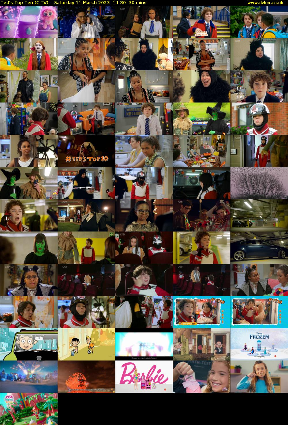 Ted's Top Ten (CITV) Saturday 11 March 2023 14:30 - 15:00