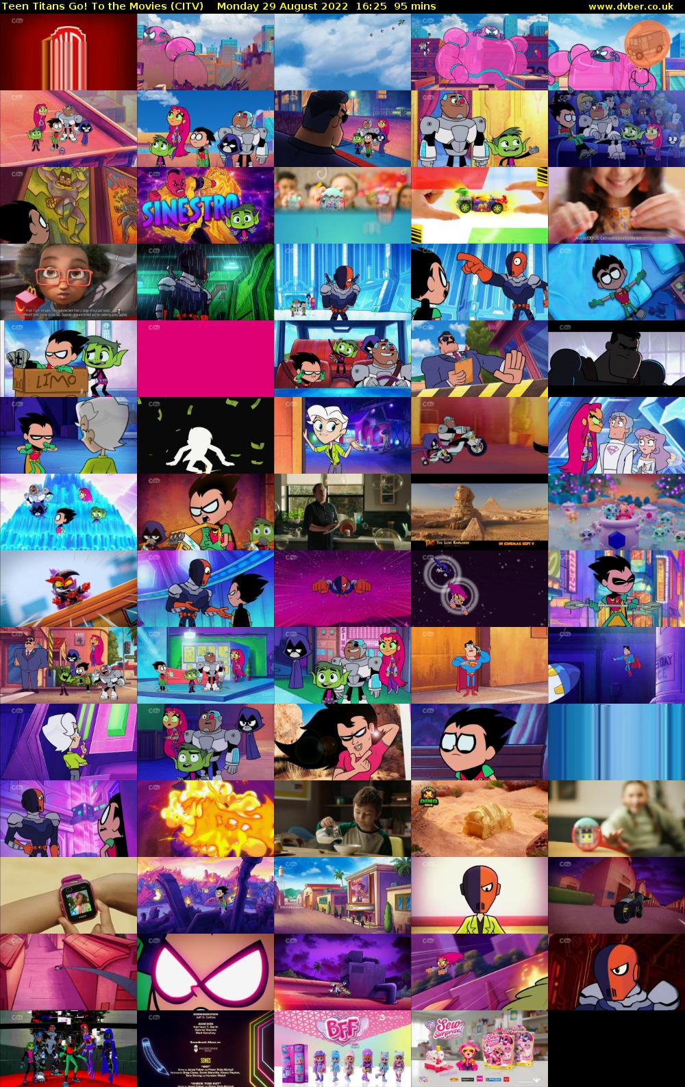 Teen Titans Go! To the Movies (CITV) Monday 29 August 2022 16:25 - 18:00