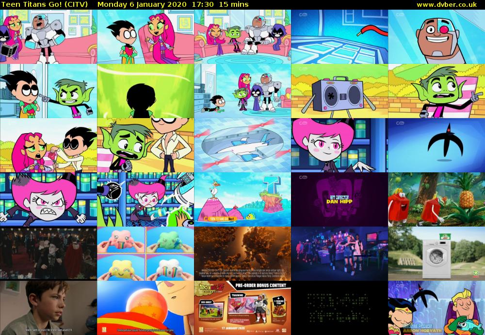 Teen Titans Go! (CITV) Monday 6 January 2020 17:30 - 17:45
