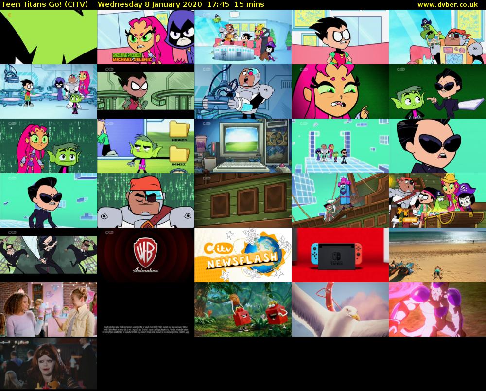 Teen Titans Go! (CITV) Wednesday 8 January 2020 17:45 - 18:00