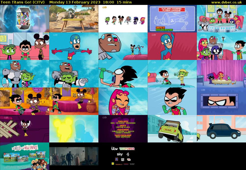 Teen Titans Go! (CITV) Monday 13 February 2023 18:00 - 18:15