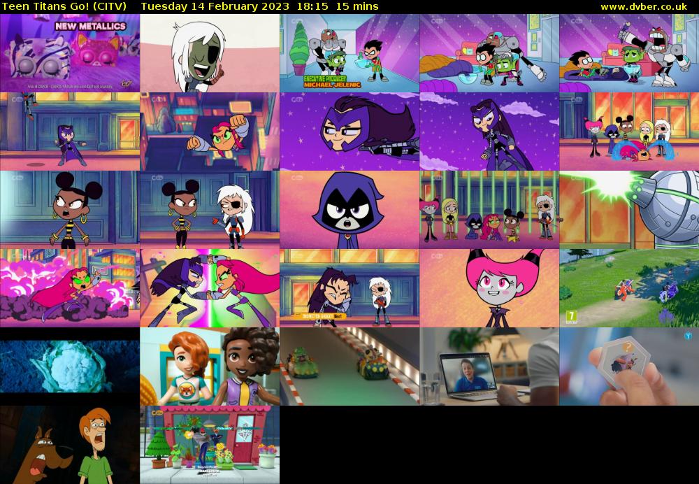 Teen Titans Go! (CITV) Tuesday 14 February 2023 18:15 - 18:30