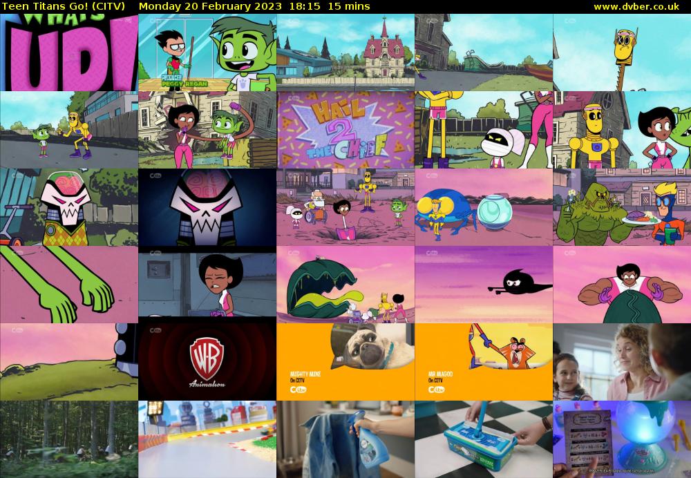 Teen Titans Go! (CITV) Monday 20 February 2023 18:15 - 18:30