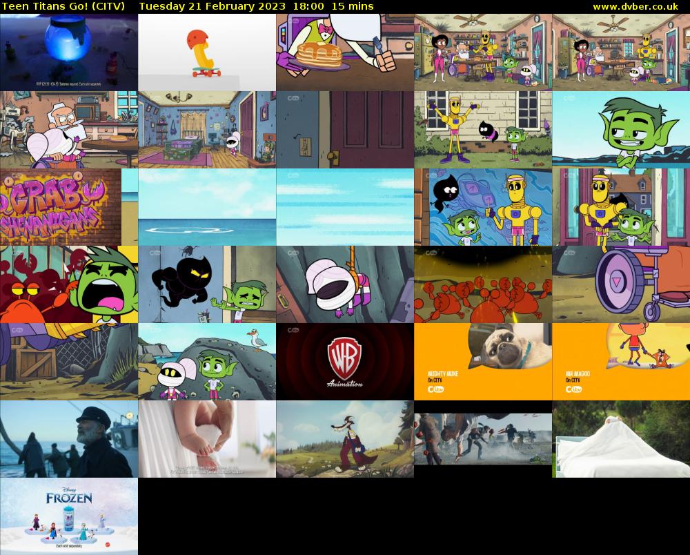 Teen Titans Go! (CITV) Tuesday 21 February 2023 18:00 - 18:15