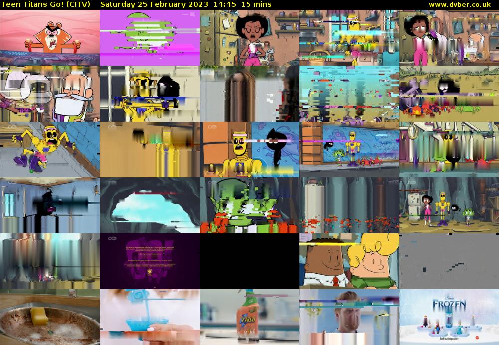 Teen Titans Go! (CITV) Saturday 25 February 2023 14:45 - 15:00