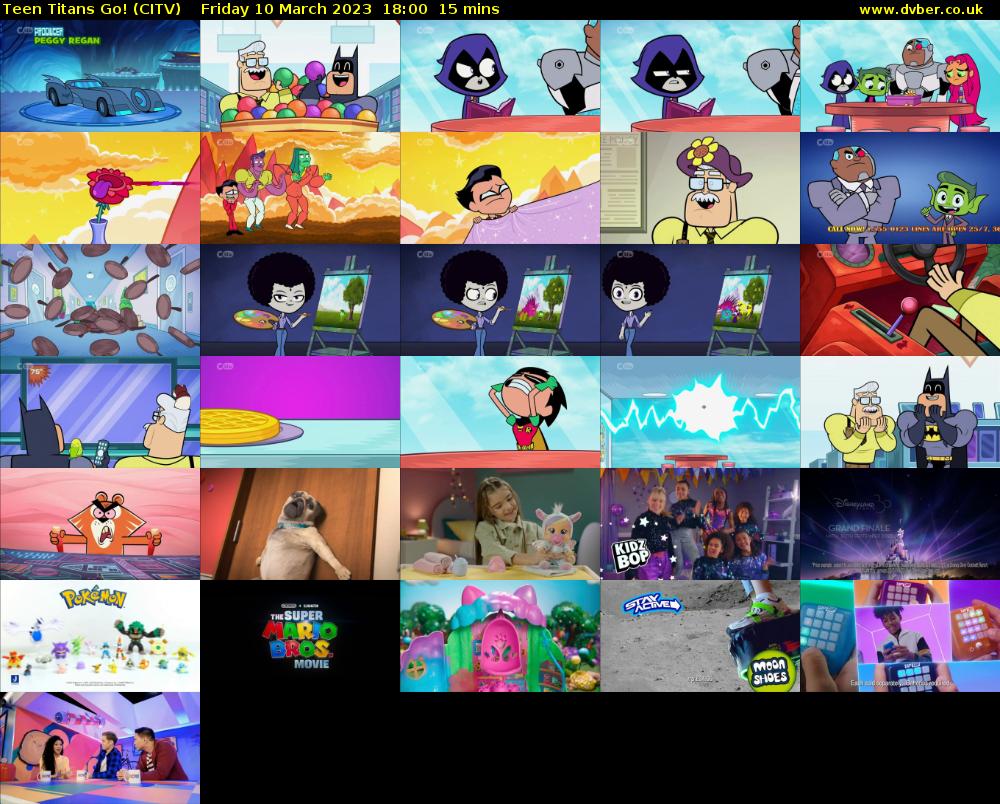 Teen Titans Go! (CITV) Friday 10 March 2023 18:00 - 18:15